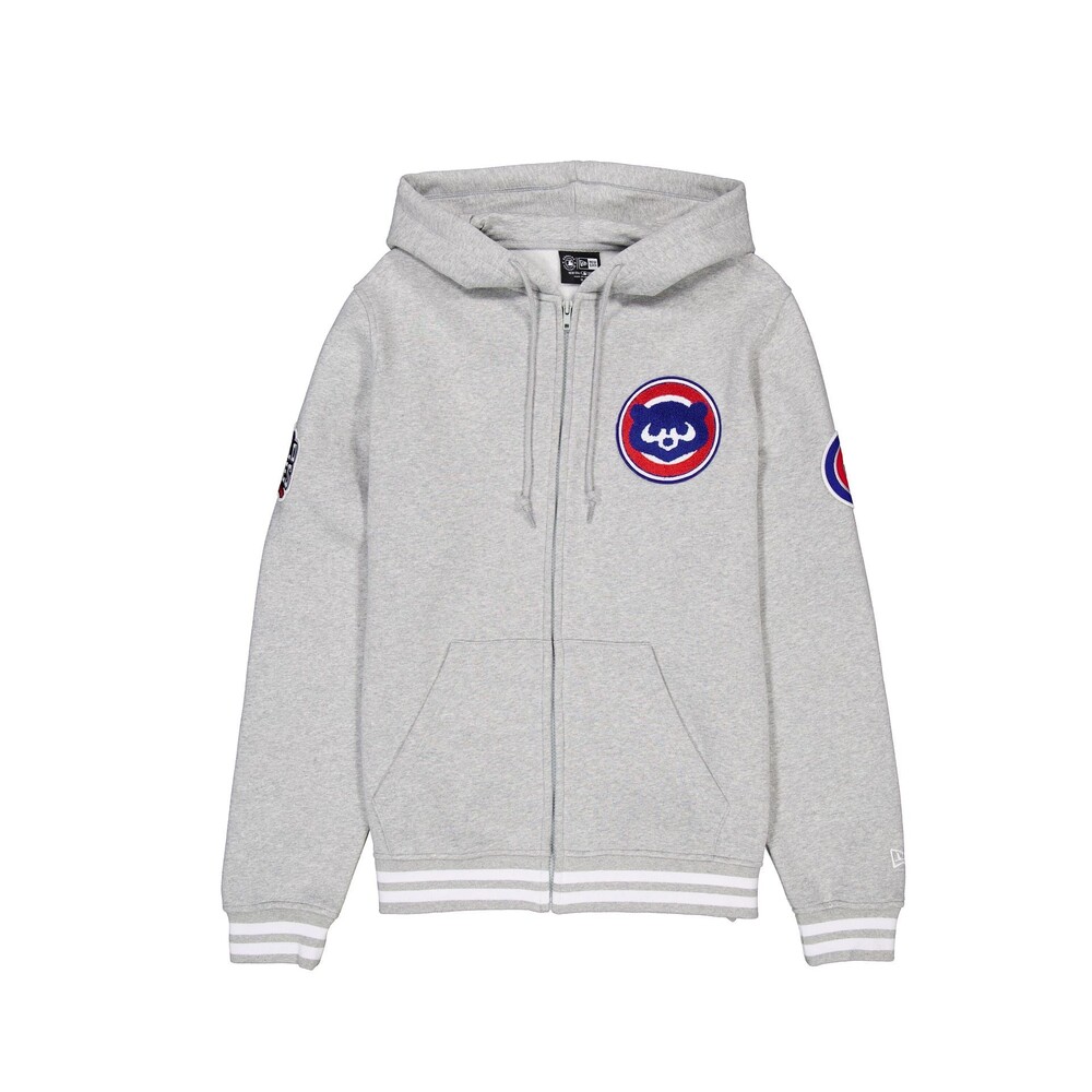 New Era Chicago Cubs Gray Logo Select Full-Zip Hoodie - Size XXL